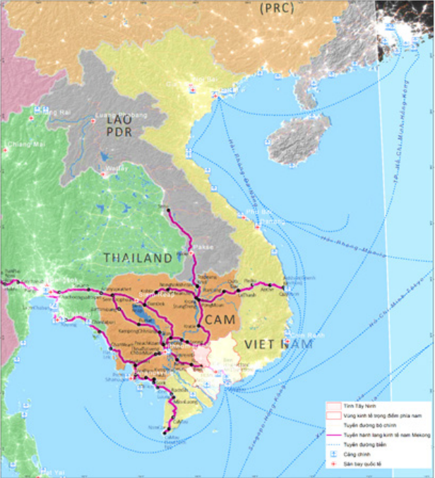 Map of Tây Ninh